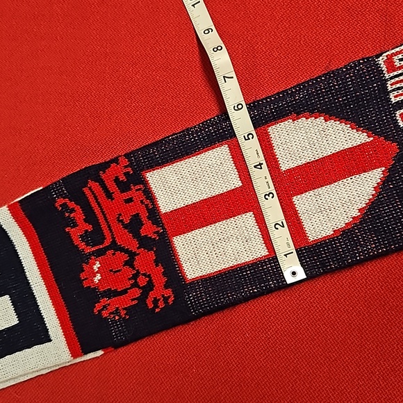 ENGLAND long fringed cozy scarf game day team fan gear - Picture 5 of 6